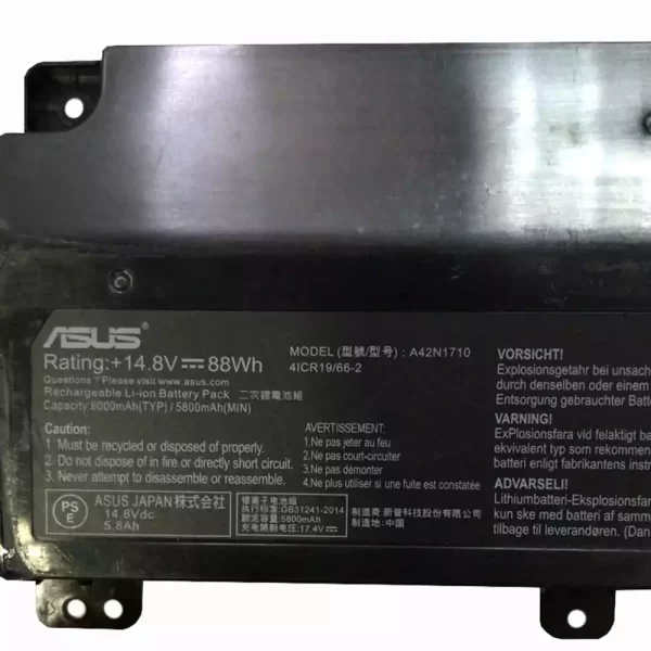 Originalna baterija za prenosnik ASUS A42N1710 - Image 3