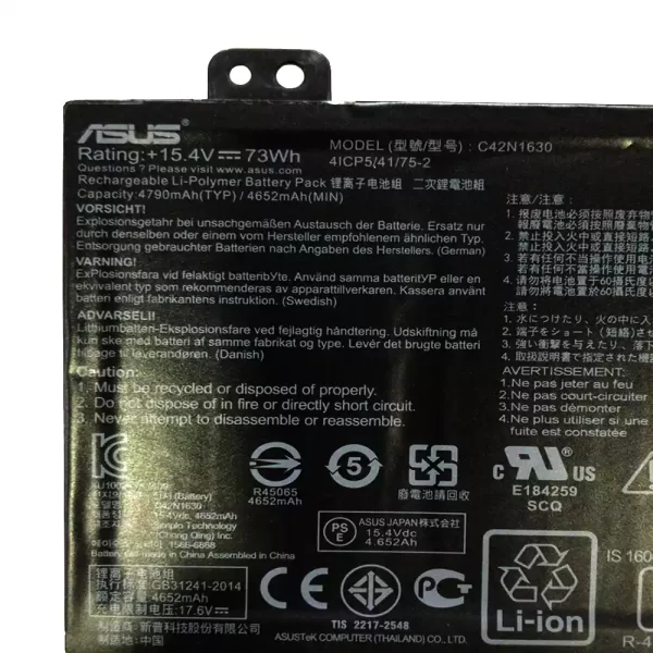 Originalna baterija za prenosnik ASUS UX550VE - Image 3