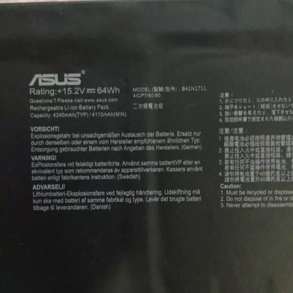 Originalna baterija za prenosnik ASUS B41N1711 - Image 3