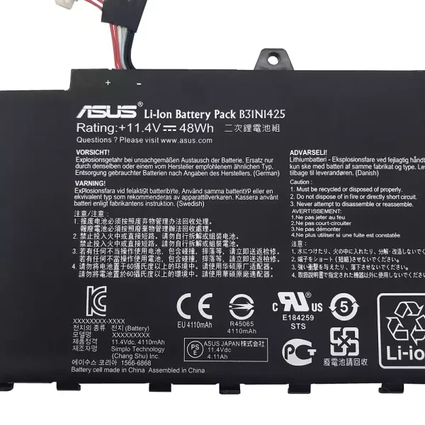 Originalna baterija za prenosnik ASUS B31N1425 - Image 3