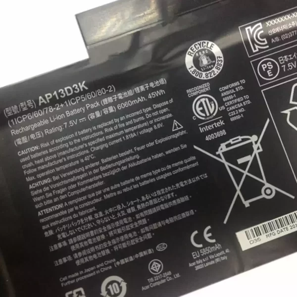 Originalna baterija za prenosnik ACER AP13D3K - Image 3