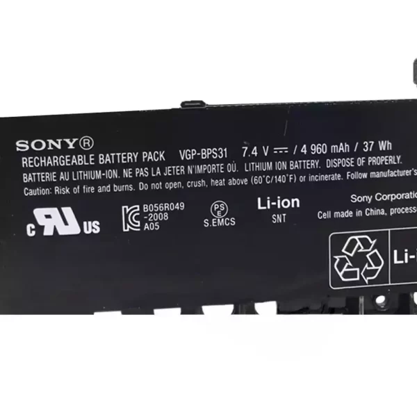 Originalna baterija za prenosnik SONY VGP-BPS31 - Image 3