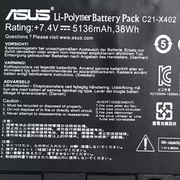 Originalna baterija za prenosnik ASUS X402C,X402CA - Image 3