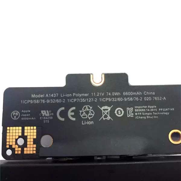 Originalna baterija za prenosnik Apple MacBook A1437 - Image 3