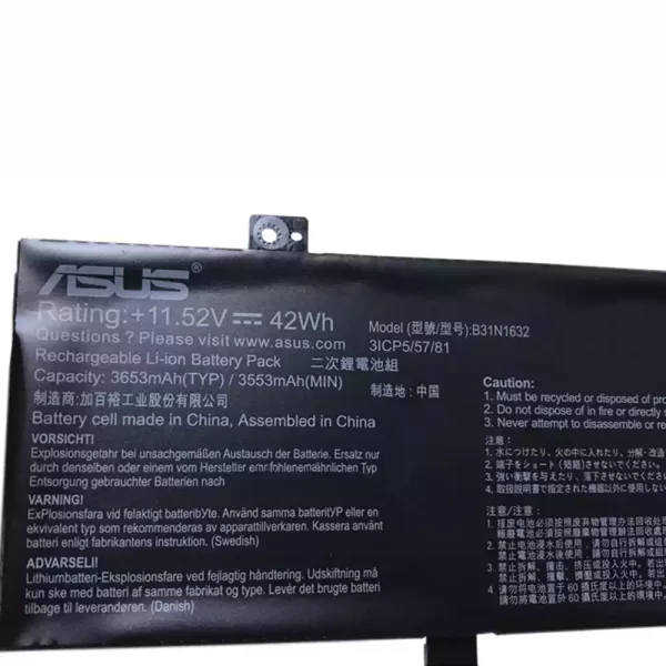 Originalna baterija za prenosnik ASUS B31N1632 - Image 3