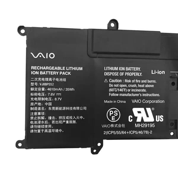 Originalna baterija za prenosnik SONY VJS112C0911W,VJS132C0711B,VJS132C0611S, VJS131C0211S,VJS131C0411B,VJS112C0111B - Image 3