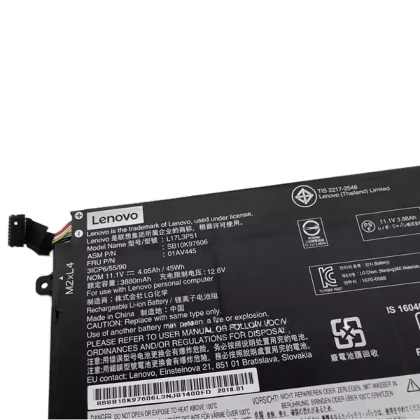 Originalna baterija za prenosnik Lenovo 01AV466,SB10K97613 - Image 3