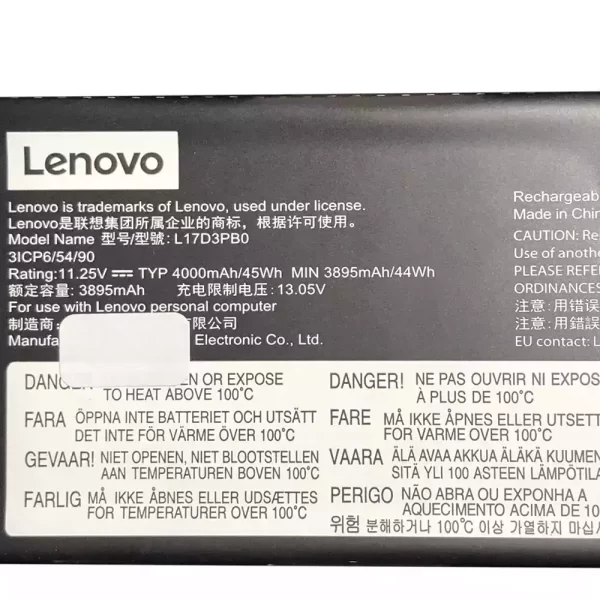 Originalna baterija za prenosnik LENOVO L17D3PB0 - Image 3