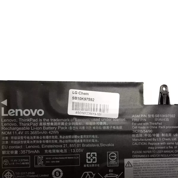 Originalna baterija za prenosnik LENOVO ThinkPad New S2 2018 - Image 3