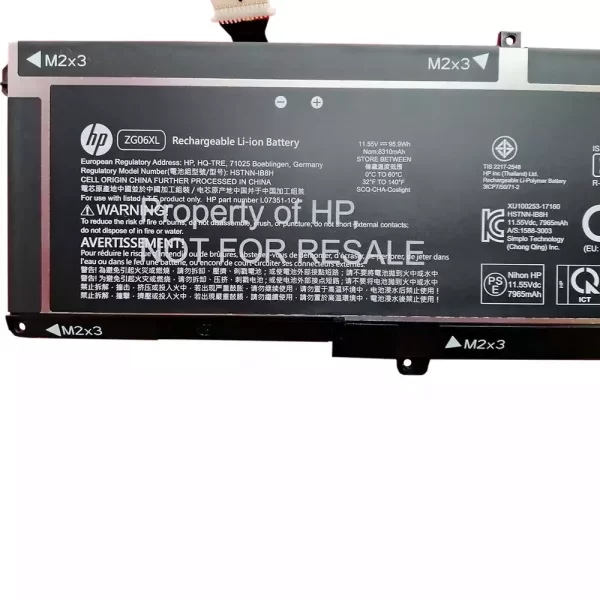 Originalna baterija za prenosnik HP ZG06XL - Image 3