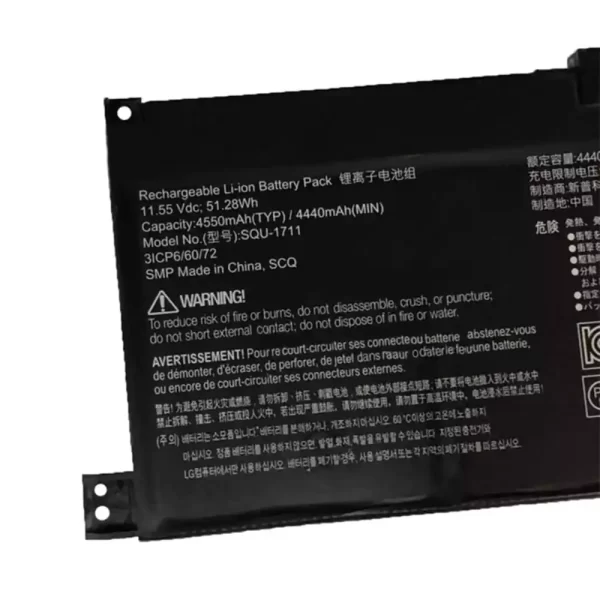 Originalna baterija za prenosnik THUNDEROBOT SQU-1711 - Image 3