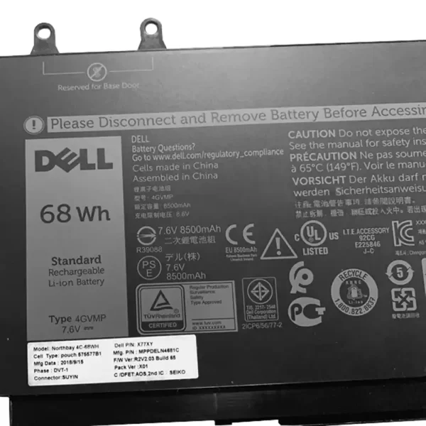 Originalna baterija za prenosnik DELL X77XY - Image 3