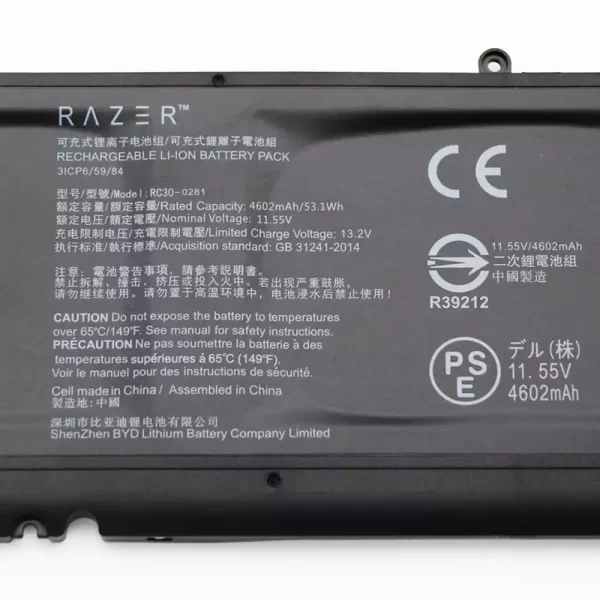 Originalna baterija za prenosnik RAZER RC30-0281,RZ09-0281 - Image 2