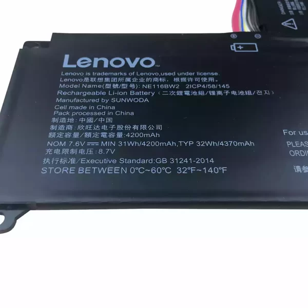 Originalna baterija za prenosnik LENOVO 0813004,NE116BW2 - Image 3