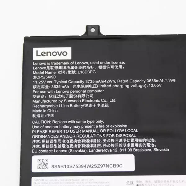 Originalna baterija za prenosnik LENOVO N24,5B10T36868,5B10S75394,SB10T83190 - Image 3
