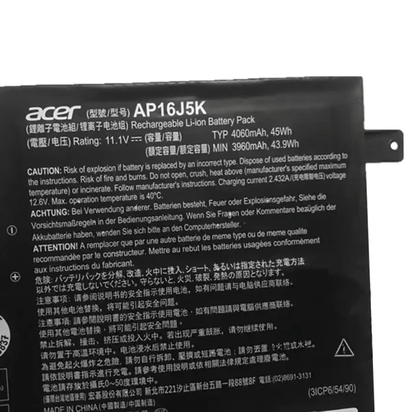 Originalna baterija za prenosnik ACER AP16J5K,AP16J8K - Image 4