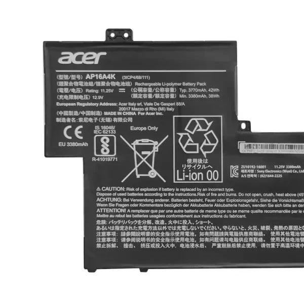 Originalna baterija za prenosnik ACER AP16A4K - Image 3
