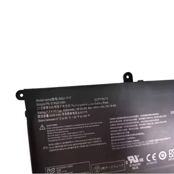 Originalna baterija za prenosnik Hasee SIMPLO SQU-1717,916QA108H - Image 3