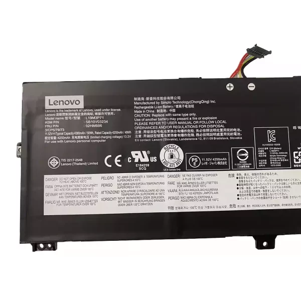 Originalna baterija za prenosnik LENOVO L19M3P71 SB10V03234 02HM886 - Image 3