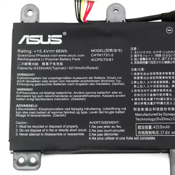 Originalna baterija za prenosnik ASUS C41N1731-2 - Image 3