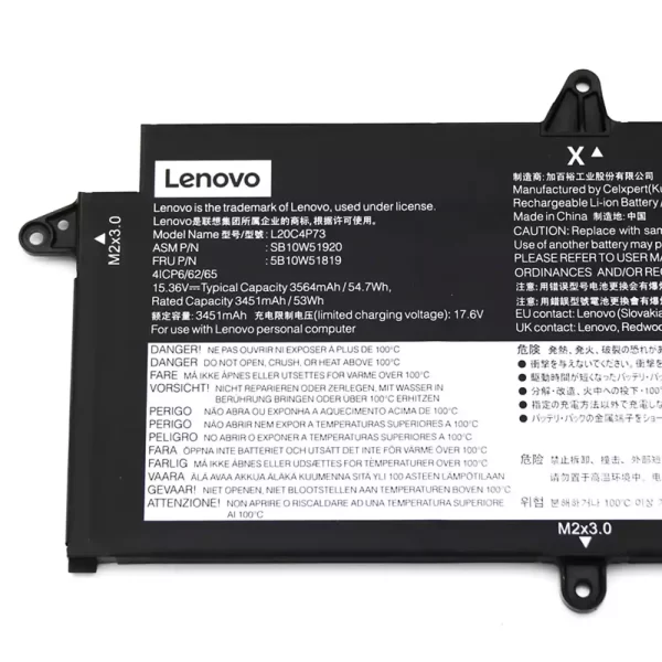 Originalna baterija za prenosnik LENOVO L20C4P73 L20M4P73 L20D4P73 - Image 3