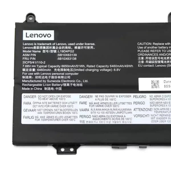 Originalna baterija za prenosnik LENOVO L19D4PG2 - Image 3