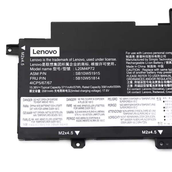 Originalna baterija za prenosnik LENOVO ThinkPad T14s Gen 2 - Image 3
