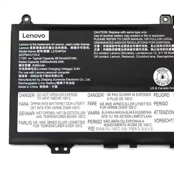 Originalna baterija za prenosnik LENOVO L21C4PG4,L21D4PG4,L21L4PG4,L21M4PG4 - Image 3