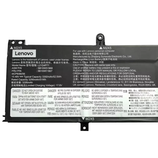 Originalna baterija za prenosnik LENOVO L21D4P71 L21C4P71 L21L4P71 L21M4P71 - Image 3