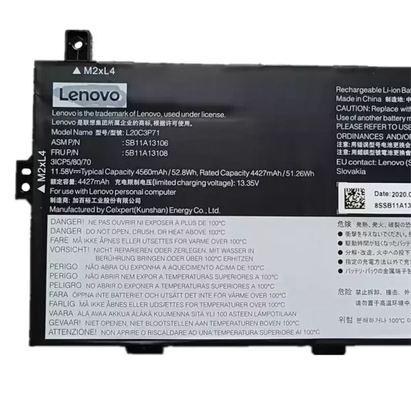 Originalna baterija za prenosnik LENOVO L20M3P71 L20L3P71 L20C3P71 L20D3P71 - Image 3