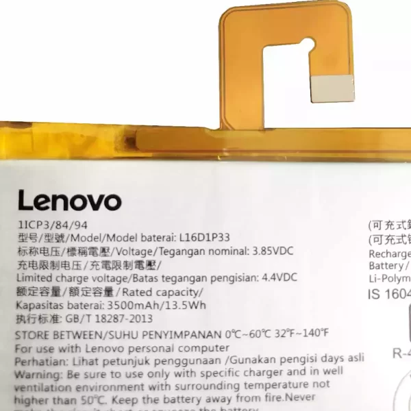 Baterija za tablični računalnik LENOVO L16D1P33 - Image 3