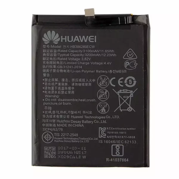 Baterija za mobilnega telefona HB386280ECW za Huawei P10,Honor 9