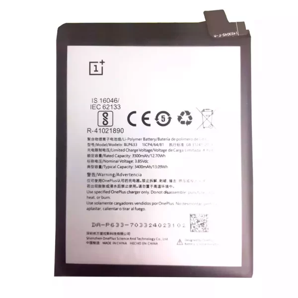 Baterija za mobilnega telefona BLP633 za OnePlus 3T