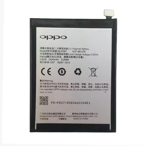 Baterija za mobilnega telefona BLP587 za OPPO R1C,R8205,R8207
