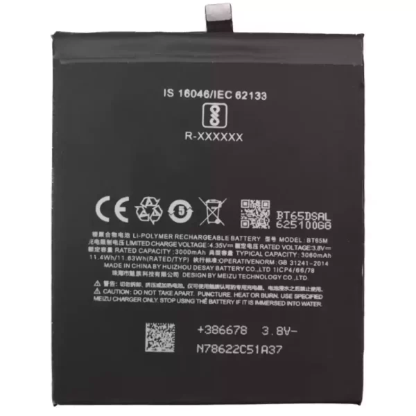 Baterija za mobilnega telefona BT65M za MEIZU MX6