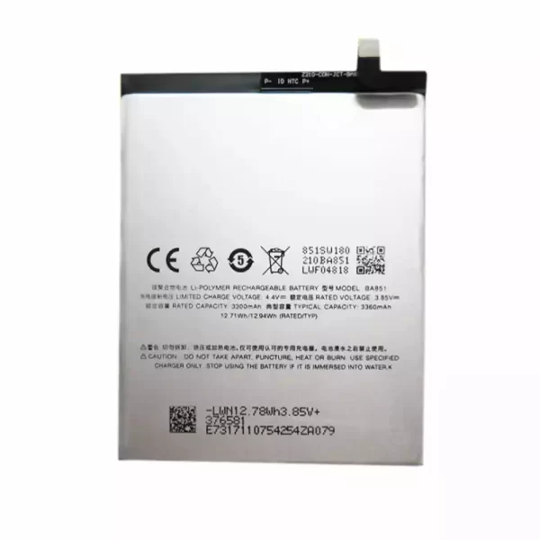 Baterija za mobilnega telefona BA851 za MEIZU Noblue E3