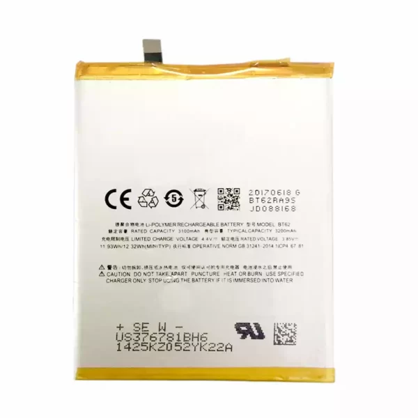 Baterija za mobilnega telefona BT62 za MEIZU Noblue X