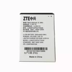 Baterija za mobilnega telefona Li3825T43P3H775549 za ZTE V987,N919,V967S,N980,N919D,U935