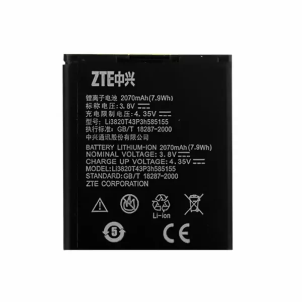 Baterija za mobilnega telefona Li3820T43P3h585155 za ZTE N983,V983,U960E,Z998,Z930C,Z930L,N9510,N9511,Z796C