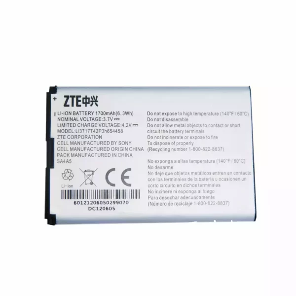 Baterija za mobilnega telefona LI3717T42P3H654458 za ZTE MF63,AC60,JetPack 890,890L,AR918B