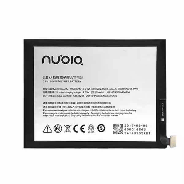 Baterija za mobilnega telefona Li3839T43P6h406790 za Nubia Z11 MAX NX523J,NX535J