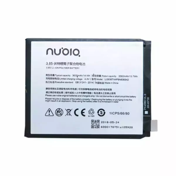 Baterija za mobilnega telefona Li3936T44P6h836542 za Nubia M2,NX551J