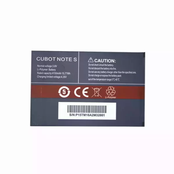 Baterija za mobilnega telefona za CUBOT NOTE S