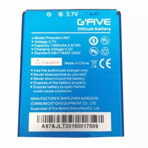 Baterija za mobilnega telefona za GFIVE president A97