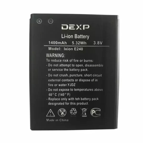 Baterija za mobilnega telefona za DEXP Ixion E240