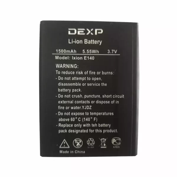 Baterija za mobilnega telefona za DEXP Ixion E140