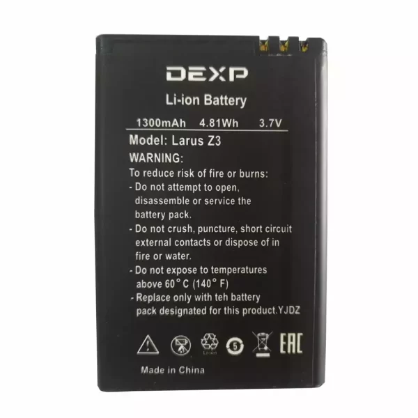 Baterija za mobilnega telefona za DEXP Larus Z3