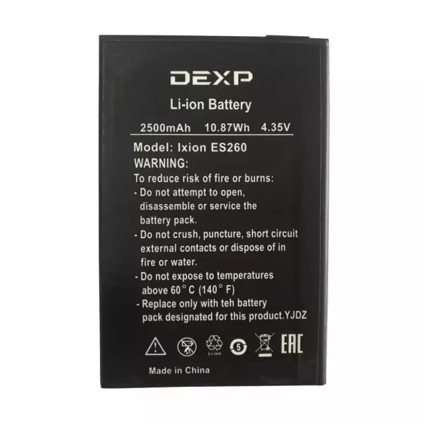 Baterija za mobilnega telefona za DEXP Ixion ES260