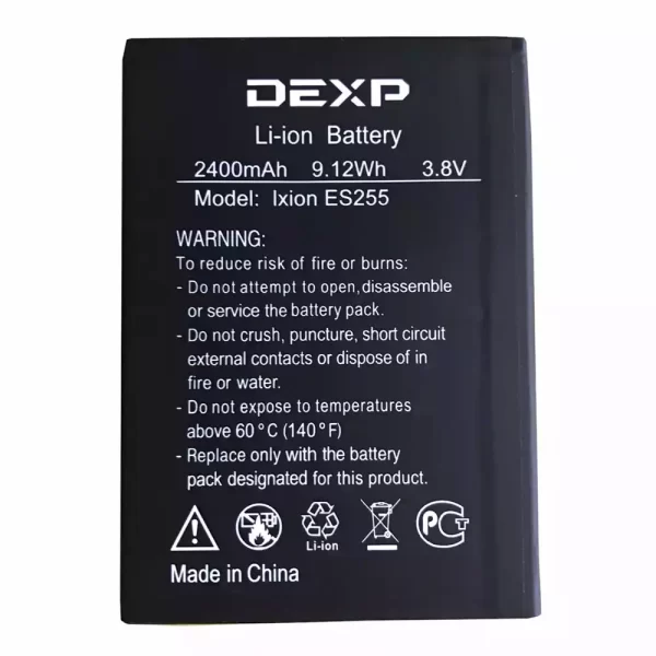 Baterija za mobilnega telefona za DEXP Ixion ES255