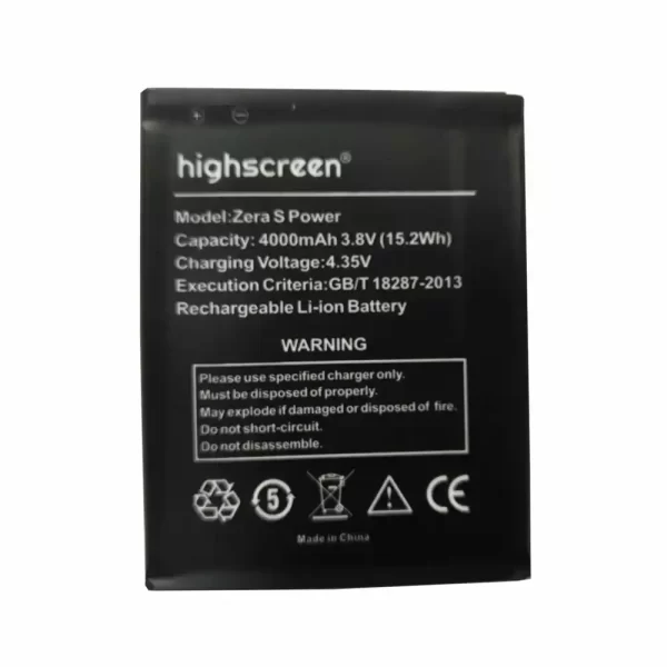 Baterija za mobilnega telefona za Highscreen Zera S Power